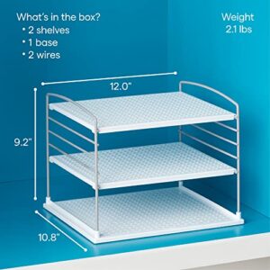 YouCopia UpSpace Cabinet Box Organizer, Adjustable Kitchen and Pantry Shelf for Plastic Wrap and Foil Storage, Medium