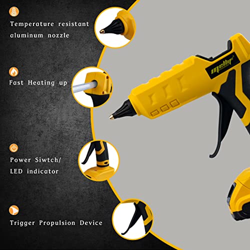 Mellif Cordless Hot Glue Gun for Dewalt 20V Max Battery, Handheld Electric Power Glue Gun Full Size for Arts & Crafts & DIY with 20 Glue Sticks (Battery Not Included)