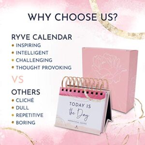 Motivational Calendar - Daily Flip Calendar with Motivational Quotes - Inspirational Gifts for Women, Office Decor for Women, Office Gifts for Women, Motivational Gifts, Desk Decorations Women