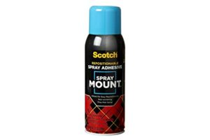 3m safety spray mount artist’s adhesive, one 10.25 ounce can (mmm6065), transparent, 3m6065