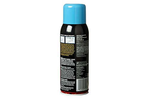 3M Safety Spray Mount Artist's Adhesive, One 10.25 Ounce Can (MMM6065), transparent, 3M6065