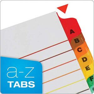 Cardinal A-Z Tab Dividers for 3 Ring Binders, Customizable Table of Contents Page with Multicolor A-Z Tabs, 3 Sets (63218)