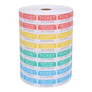 l liked 8000 assorted double raffle tickets 2000 per roll 50/50 (blue, green, red, yellow)