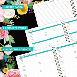 Monthly Planner 2023-2024 - Monthly Planner, 18 Month Planner from Jan. 2023- Jun. 2024, 8.8” x 11” Calendar 2023-2024 Planner Monthly with Tabs, Monthly Calendar Planner with Pocket, Contacts and Passwords, Twin-Wire Binding