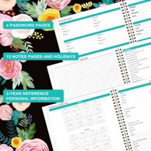 Monthly Planner 2023-2024 - Monthly Planner, 18 Month Planner from Jan. 2023- Jun. 2024, 8.8” x 11” Calendar 2023-2024 Planner Monthly with Tabs, Monthly Calendar Planner with Pocket, Contacts and Passwords, Twin-Wire Binding