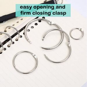 Binder Rings, 1 Inch - 100 Pack Metal Rings, Heavy Duty Steel Book Rings - Use for Paper Rings, Key Rings, Binder Ring, Metal Rings for Index Cards Great for Home, School, and Office