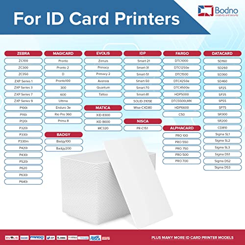 500 Pack - Bodno Premium CR80 30 Mil Graphic Quality PVC Cards