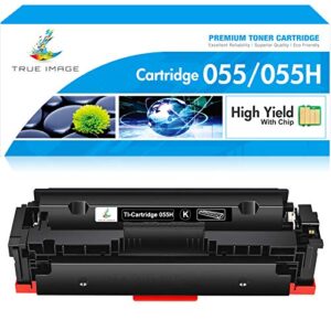 true image compatible toner cartridge replacement for canon 055h 055 toner canon color imageclass mf743cdw mf741cdw mf746cdw mf743 mf740c mf745cdw lbp664cdw lbp660c series printer (black, 1-pack)
