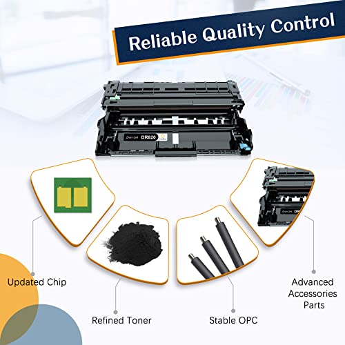 Colorking Compatible Drum Unit Replacement for Brother DR820 DR-820 DR 820 Drum for Brother HL-L6200DW MFC-L5900DW MFC-L5850DW MFC-L5700DW HL-L5100DN HL-L5200DW HLL6200DW Drum Printer (Black, 2-Pack)