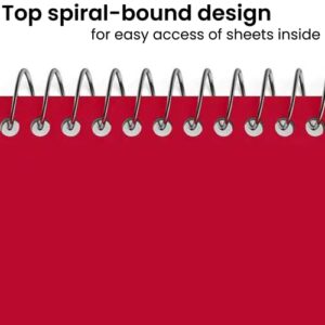 1InTheOffice Wirebound Spiral Memo Books, Memo Pads, 3" x 5", College Ruled, Small Notepad 3x5, Assorted, 75 Sheets/Pad, 5 Pads/Pack (5)