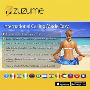 Zuzume prepaid International Phone Card - 689 Minutes Domestic and International Calling Card, prepaid landline Phone Cards | No Expiration, No Hidden Surcharges Long Distance Calling Cards |$20 USD