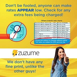 Zuzume prepaid International Phone Card - 689 Minutes Domestic and International Calling Card, prepaid landline Phone Cards | No Expiration, No Hidden Surcharges Long Distance Calling Cards |$20 USD