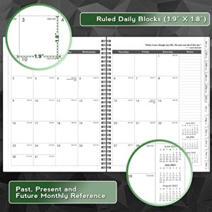 Monthly Planner 2023-2025 - Monthly Calendar 2023-2025 with Two-Side Pocket, July 2023 - June 2025, 9" x 11", Two Years Monthly Planner, Cardboard Cover, Perfect Organizer