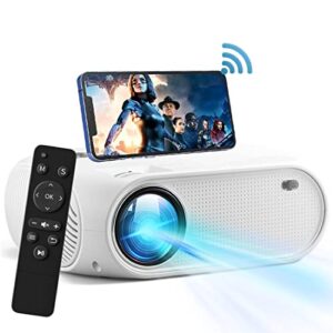 laptop projector computer projector wifi portable projector upgrade 1080p for home outdoor movie with zoom for android ios windows ps5 laptop tv-stick compatible with hdmi,usb,vga,audio,tf card,av
