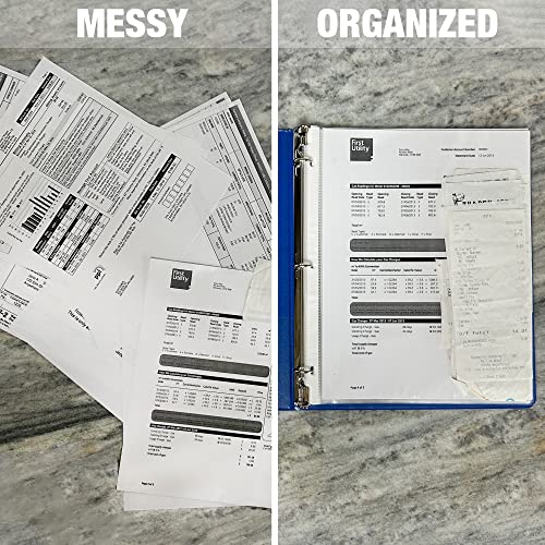 Samsill 100 Sheet Protectors, Standard Weight Clear Page Protectors for 3 Ring Binder, 1.97 MIL Thick Top Loading Document Protectors, Holds 10+ Sheets, Archival Safe/Acid Free, Box of 100