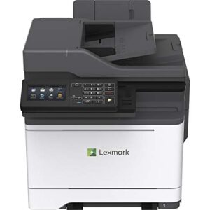 lexmark mc2535adwe multifunction color laser printer with a 4.3-inch color touch screen, wireless capabilities, duplex printing, and analog fax (42cc460), white/gray, medium