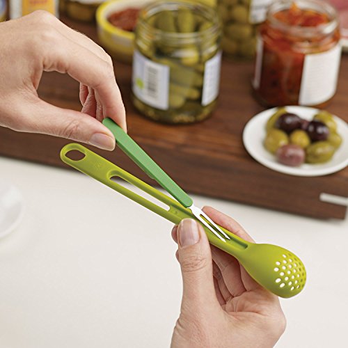 Joseph Joseph Scoop & Pick Jar Spoon and Fork Set, Green