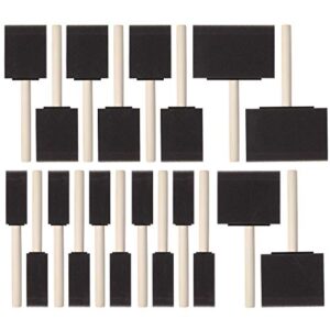 bates- foam paint brushes, assorted sizes, 20 pack, sponge paint brush, foam brushes, foam brushes for painting, foam brushes for staining, foam brushes for polyurethane, sponge brushes for painting