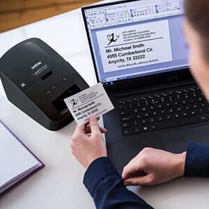 Brother QL-600 Economic Desktop Wired Label Printer, Black - USB Connectivity - up to 2.4" Wide, 300 x 600 dpi, 44 Labels Per Minute, Automatic Cutter Label Maker for Home and Office