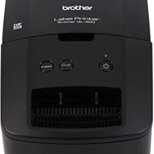 Brother QL-600 Economic Desktop Wired Label Printer, Black - USB Connectivity - up to 2.4" Wide, 300 x 600 dpi, 44 Labels Per Minute, Automatic Cutter Label Maker for Home and Office