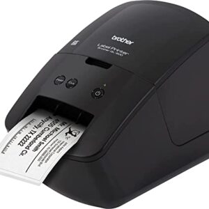 Brother QL-600 Economic Desktop Wired Label Printer, Black - USB Connectivity - up to 2.4" Wide, 300 x 600 dpi, 44 Labels Per Minute, Automatic Cutter Label Maker for Home and Office