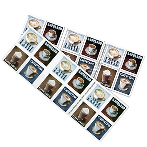 Espresso Drinks 2021 U.S. Forever Book of 20 Self-Adhesive Postag...