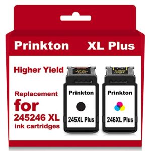 245xl 246xl plus black/tri-color remanufactured ink cartridge replacement for canon pg-245 cl-246 xl for canon pixma mx492 mx490 mg2522 ts3122 mg2525 mg2520 mg3022 ip2820 (2 combo pack)