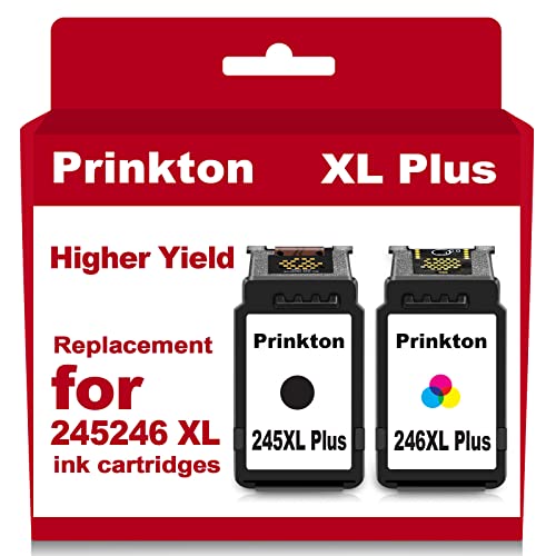 245XL 246XL Plus Black/Tri-Color Remanufactured Ink Cartridge Replacement for Canon PG-245 CL-246 XL for Canon PIXMA MX492 MX490 MG2522 TS3122 MG2525 MG2520 MG3022 IP2820 (2 Combo Pack)