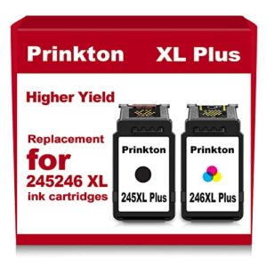 245XL 246XL Plus Black/Tri-Color Remanufactured Ink Cartridge Replacement for Canon PG-245 CL-246 XL for Canon PIXMA MX492 MX490 MG2522 TS3122 MG2525 MG2520 MG3022 IP2820 (2 Combo Pack)