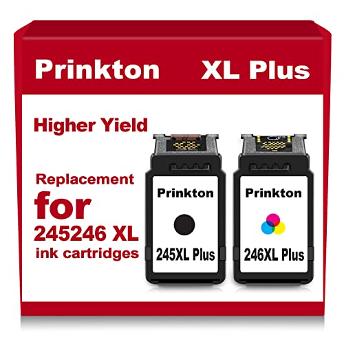 245XL 246XL Plus Black/Tri-Color Remanufactured Ink Cartridge Replacement for Canon PG-245 CL-246 XL for Canon PIXMA MX492 MX490 MG2522 TS3122 MG2525 MG2520 MG3022 IP2820 (2 Combo Pack)