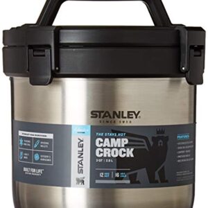 Stanley Adventure Stay Hot 3qt Camp Crock Pot - Vacuum Insulated Stainless Steel Food Container - Keeps Food Hot for 12 Hrs & Cold for 16 Hrs