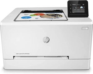 hp color laserjet pro m255dw single-function wireless laser printer, white – print only – 2.7″ color touchscreen, 22 ppm, 600 x 600 dpi, 8.5 x 14, auto duplex printing, ethernet