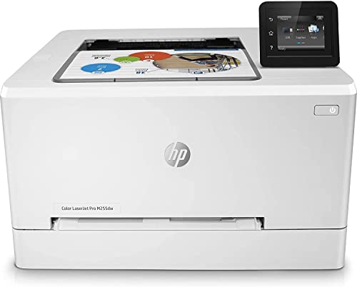 HP Color Laserjet Pro M255dw Single-Function Wireless Laser Printer, White - Print only - 2.7" Color Touchscreen, 22 ppm, 600 x 600 dpi, 8.5 x 14, Auto Duplex Printing, Ethernet