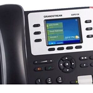 Grandstream Enterprise IP Telephone GXP2130 (2.8" LCD, POE, Power Supply Included) , Black