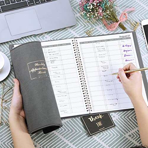 2023 Weekly Appointment Book - Daily Hourly Planner 2023, January 2023- December 2023, 8.4" x 10.6", 15-Minute Interval, Flexible Soft Cover, Twin-Wire Binding, Perfect for Your Life