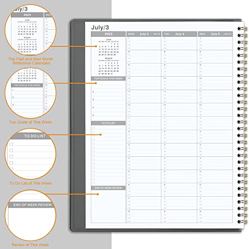 2023 Weekly Appointment Book - Daily Hourly Planner 2023, January 2023- December 2023, 8.4" x 10.6", 15-Minute Interval, Flexible Soft Cover, Twin-Wire Binding, Perfect for Your Life