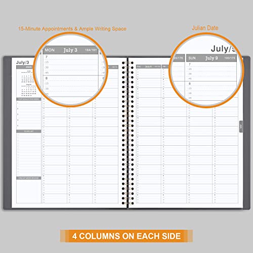 2023 Weekly Appointment Book - Daily Hourly Planner 2023, January 2023- December 2023, 8.4" x 10.6", 15-Minute Interval, Flexible Soft Cover, Twin-Wire Binding, Perfect for Your Life