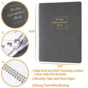 2023 Weekly Appointment Book - Daily Hourly Planner 2023, January 2023- December 2023, 8.4" x 10.6", 15-Minute Interval, Flexible Soft Cover, Twin-Wire Binding, Perfect for Your Life