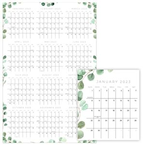 simplified 2023 yearly wall calendar – double sided large 24″ x 36” calendar for easy 12 month planning – flexible vertical or horizontal calendar for your office & home