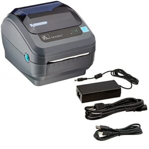 ZEBRA GK420D Direct Thermal Only Desktop Printer - USB and Ethernet Connectivity, 203 dpi, 8 IPS, 4.09" Max Print Width, Monochrome Barcode Label Printer, Grey - GK42-202210-000 YKGAV