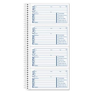 tops phone message forms book, carbonless duplicate, 2.75 x 5 inches, 400 sets per book (4003)