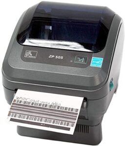 #s6b zebra zp 500 label printer pn:120740-025 w/prints, power cord & new usb cable