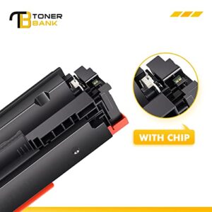 Toner Bank 414A 414X Toner Cartridge (with Chip) Compatible Replacement for HP 414X 414A W2020X Color Laserjet Pro MFP M479fdw M454dw M454dn M479fdn Printer Ink (Black Cyan Magenta Yellow, 4-Pack)