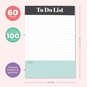 To Do List Notepad by Sweetzer & Orange - Magnetic Notepad Planners - Easy to Read Daily Todo Check Lists, Grocery Checklist, Daily Schedule Note Pad and More! Daily Task Planning Pad and List Maker