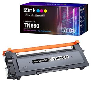 e-z ink (tm) compatible toner cartridge replacement for brother tn660 tn630 high yield to use with hl-l2300d hl-l2380dw hl-l2320d dcp-l2540dw hl-l2340dw hl-l2360dw mfc-l2720dw printer (black)