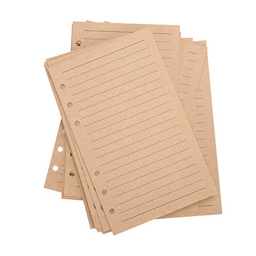 Refills Lined Paper, MALEDEN Refillable A6 Paper for 5x7 Journal Notebook Inserts 200 Lined Pages