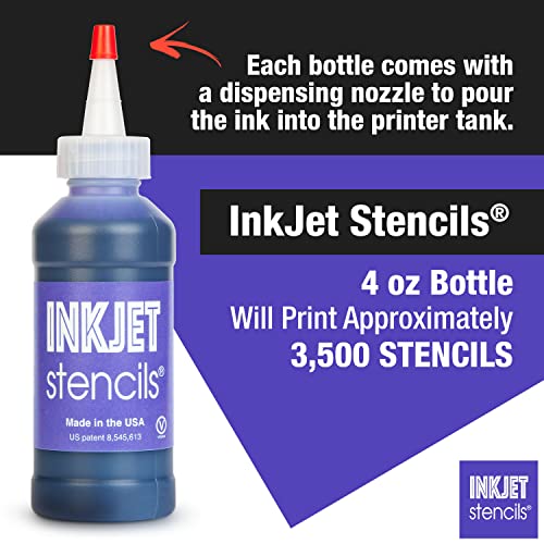 Tattoo Inkjet Stencil Ink - Revolutionary Stencils Printer Ink for Tattoos - 4 Oz Bottle