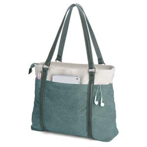 women’s work bag with laptop compartment zipper pockets teacher totes purse