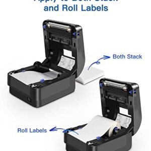 POLONO Label Printer, PL420 4x6 Thermal Printer, High-Speed Shipping Label Printer, Commercial Direct Thermal Printer, 2" Orange Circle Thermal Sticker Labels, Self-Adhesive Stickers Labels