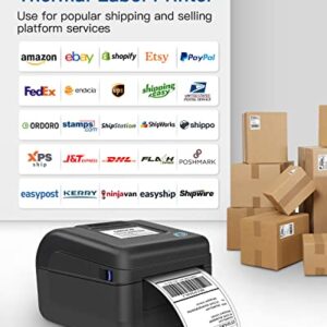 POLONO Label Printer, PL420 4x6 Thermal Printer, High-Speed Shipping Label Printer, Commercial Direct Thermal Printer, 2" Orange Circle Thermal Sticker Labels, Self-Adhesive Stickers Labels